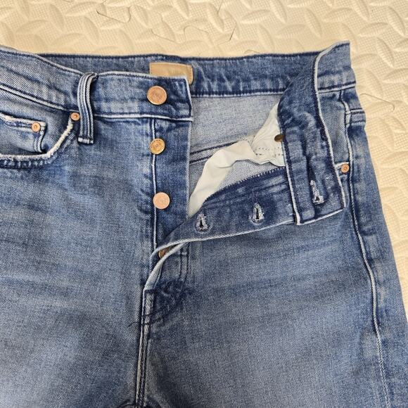 Mother Jeans Womens 26 The Tomcat Ankle Fray From Out Of Town High Rise Straight - Picture 9 of 13